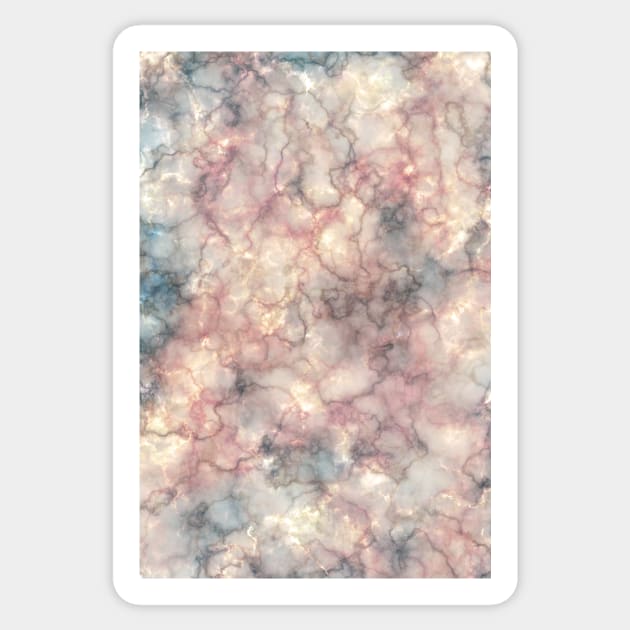 Pink Blue Cream Realistic Marble Pattern Sticker by Printable Pretty